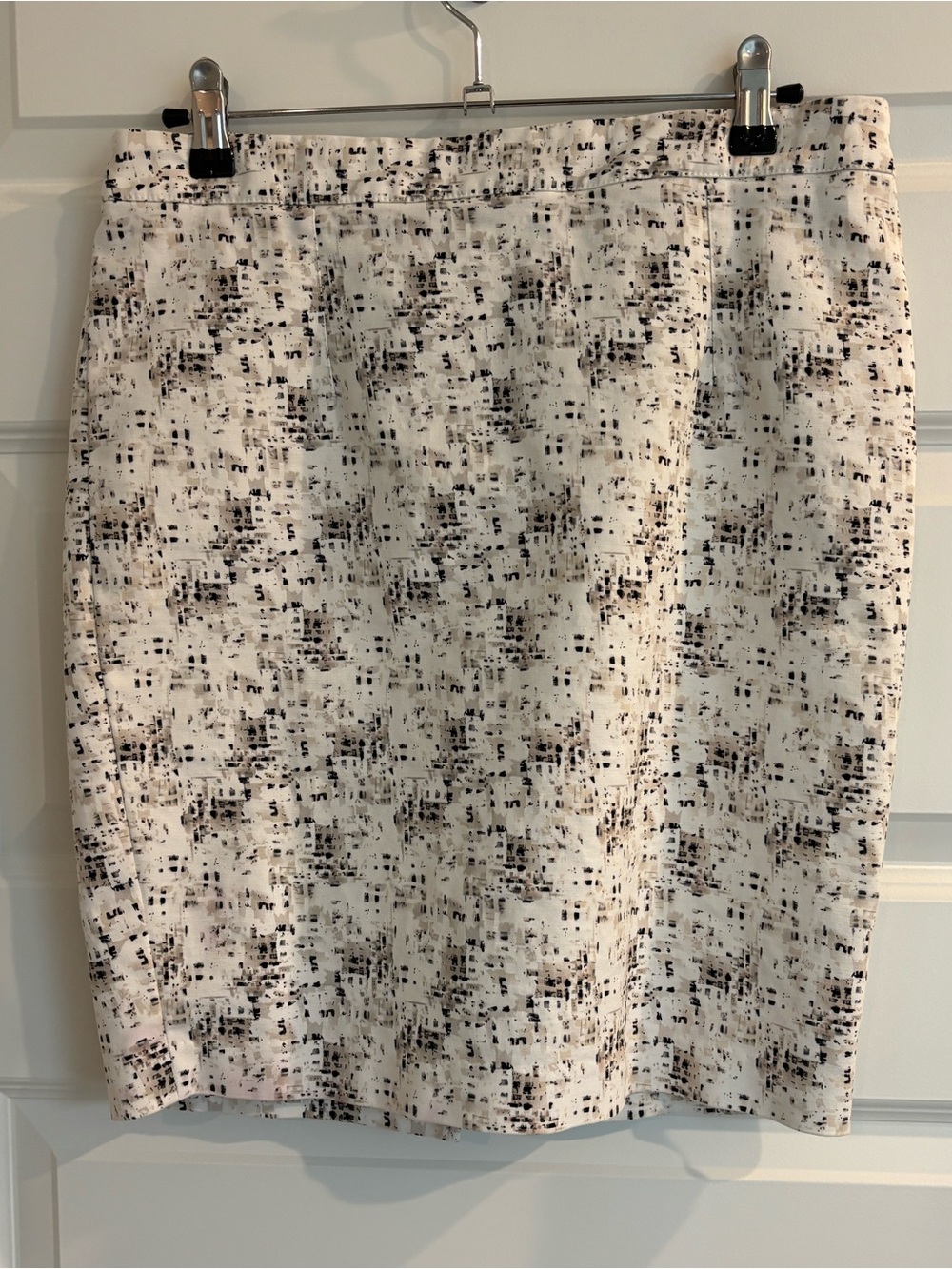 Willi Smith Abstract Print Cotton Blend Pencil Skirt – Size 8